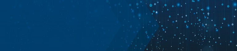 Blue Sanford Health Graphic with sparkly blue dots on the right, fading to the left