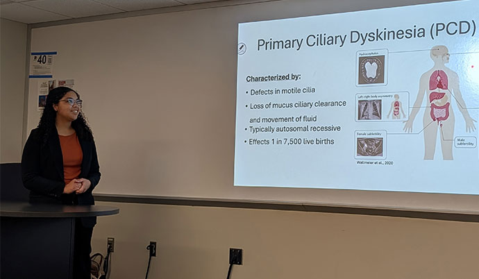 Undergraduate Student Defends Honors Thesis